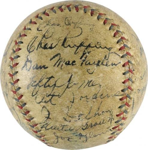 Babe Ruth & Lou Gehrig 1934 New York Yankees Team Signed Baseball PSA DNA COA - Autographed Baseballs
