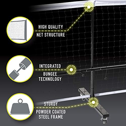 Franklin Sports Pickleball Net - Official Size with Wheels -Superior Portability