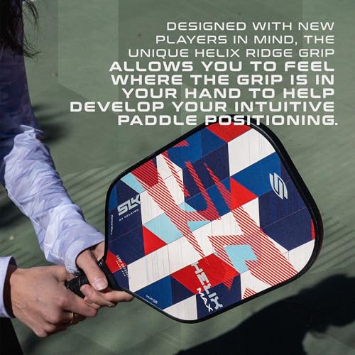 Selkirk Sport SLK Helix Pro Pickleball Paddle | Thermoformed Carbon Fiber Core Pickleball Paddles with Carbon Fiber & Fiberglass Hybrid Face | Unmatched Control | Patriot Bundle