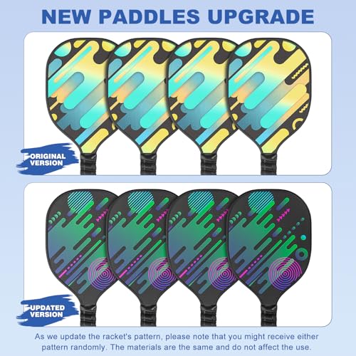 TYRSEN Pickleball Net Set - 22FT Net on Wheels, 4 Paddles, 6 Balls, 12 Court Markers, 1 Bag, Indoor/Outdoor Play