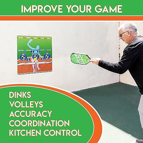 Master Pickleball Training with Our Dink Train Pad - Wall Rebounder Aid | Perfect Your Forehands, Backhands, Dinks, Volleys | Transform Any Wall into Your Personal Pickleball Training Court