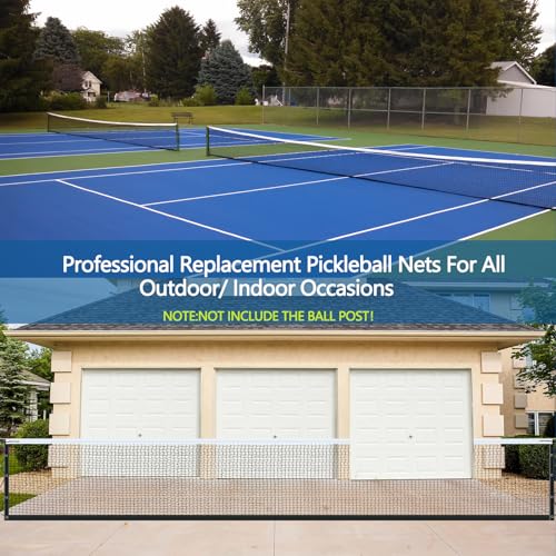 Pickleball Replacement Net 22x3ft, Professional Pickleball Nets Heavy Duty Nets Fits Standard Posts, Official Regulation Size for Indoor Outdoor Courts (Net Only)