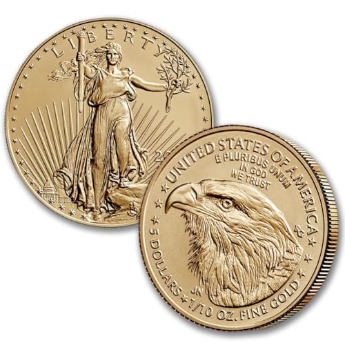 1986 - Present (Random Year) 1/10 oz American Eagle Gold Bullion Coin (Type 1 or Type 2) Brilliant Uncirculated with Original United States Mint Box $1 Seller BU