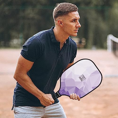 Pickleball Paddles Set of 2, 2026 USAPA Approved Pickleball Set, Fiberglass Lightweight Pickle Ball Rackets 2 Pack, 2 Outdoor Pickleball, 2 Indoor Pickleball Balls, 1 Pickleball Bag for Women and Men