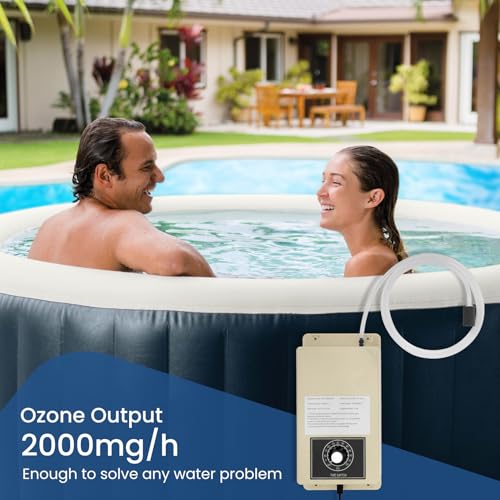 Fuceter 2000mg/h Ozone Generator Cold Plunge with Timer, Ozone Generator Water Keep Cold Plunge, Ice Bath, Spa, Hot Tub, Pool Clean and Fresh for Long Time