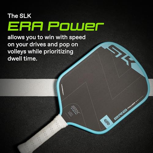 Selkirk Sport SLK ERA Power Pickleball Paddle | Carbon Fiber & Fiberglass Hybrid Face for Power, Spin & Control | Dynamic Fusion Core | Professional Pickleball Paddles | Widebody Cyan