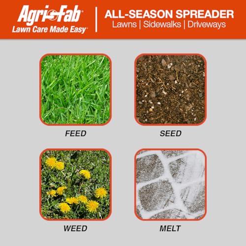 Agri-Fab 45-0627 Zero Turn Mower Electric Spreader, 125 lb Hopper Capacity, Grass, Seed, and Fertilizer Spreader, Spread Width up to 12 ft, Black