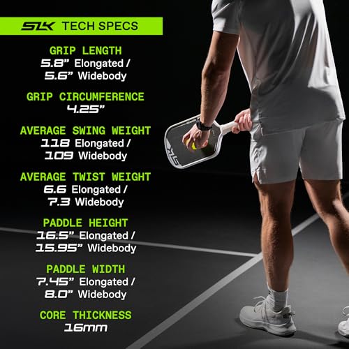 Selkirk Sport SLK ERA Power Pickleball Paddle | Carbon Fiber & Fiberglass Hybrid Face for Power, Spin & Control | Dynamic Fusion Core | Professional Pickleball Paddles | Widebody White