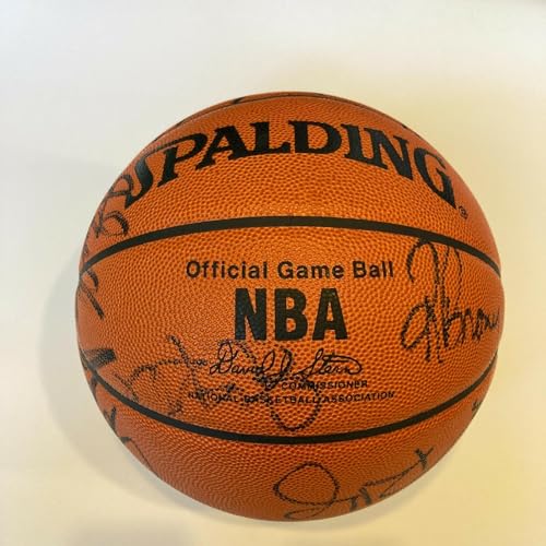Michael Jordan 1997-98 Chicago Bulls Team Signed Basketball "The Last Dance" JSA - Autographed Basketballs