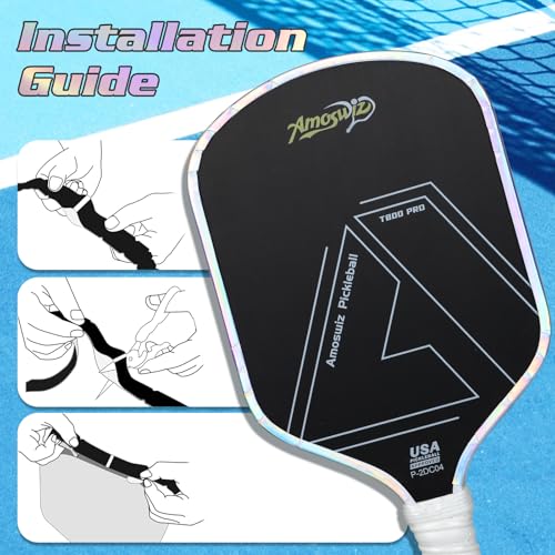 Amoswiz Pickleball Edge Guard Tape, Laser Silver Pickleball Protection Tapes 3 Pcs, 30MM Width Extra Long & Thickness, No Wrinkling Edge Guard for 13MM & 16MM & 20MM Thicknesse Paddles