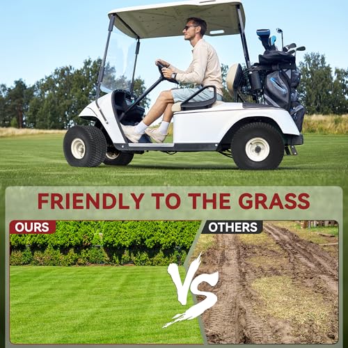 YITAMOTOR 20x10.00-8 Lawn Mower Tires (Set of 2), 4 Ply Tubeless Tractor Turf Tire, 20x10.00x8 Lawnmower Tires Fits Most Lawn & Garden Vehicle, 1190LBS Capacity