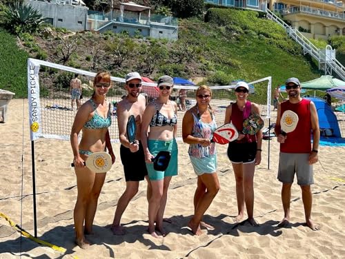 Sandy Pickle | Portable Beach & Grass Pickleball Set | Takes Pickleball Off The Hardcourt Puts IT ON The Beach, in The Park, & ON Your OWN Grass!