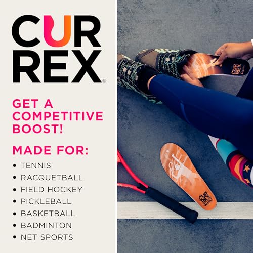 CURREX AcePro, Arch Support Insoles for Tennis, Volleyball, Racquetball, Net Sports, Increase Performance & Agility, Court Based Sports Inserts for Men & Women (High Arch, Large)