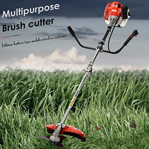 2026 New Gas Weed Eater 52cc 2-Stroke 2 in 1 Multi-Functional Petrol Hedge Trimmer， Weed Wacker String Trimmer Brush Cutter Complete Accessories，Gas Powered Weed Eater for Grass and Bush