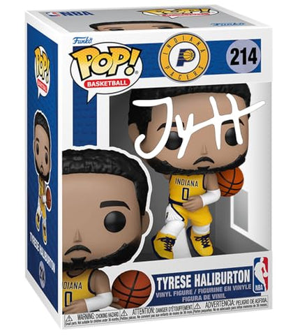 Tyrese Haliburton #214 (Statement Edition) Facsimile Signed Reprint Laser Autographed Funko POP! Basketball NBA: Indiana Pacers Figurine with Protector Case