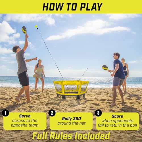 GoSports Pickle 360 Game Set - Pickleball Without a Court - Outdoor Lawn, Beach, and Backyard Paddle Ball Game