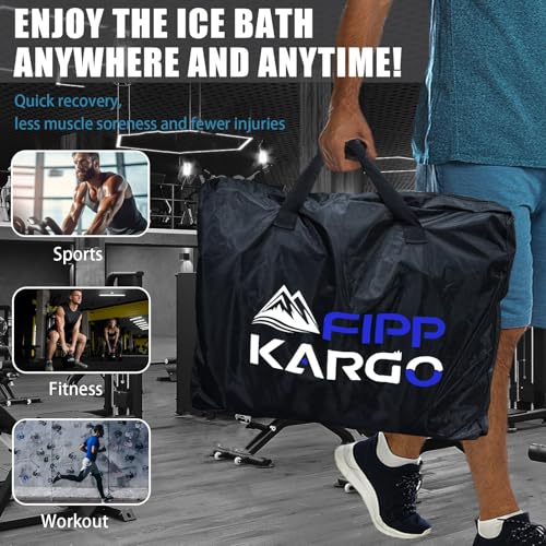 Ice Bath Tub for Athletes - 129 Gal Cold Plunge Tub for Recovery, Portable Bathtub Adult, Outdoor Large Oval Ice Plunge for Ice Bath, Cold Tub for Home, Gyms, Indoor, and Cold Water Training