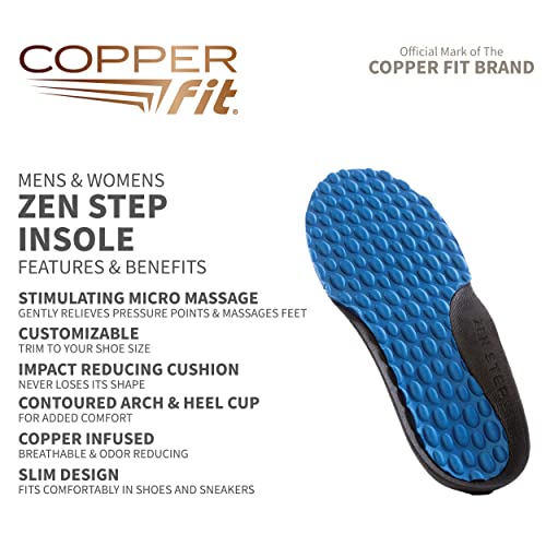 Copper Fit Men's Zen Step Comfort Insole, Size 8-14