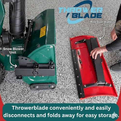 Throwerblade Snowplow Kit with (Blade, and Hardware Included) – Heavy-Duty Snow Plow Blade - Quick & Efficient Snow Removal - Snow Plow Attachment for Snowblowers- 22 to 32-inch 2-Stage and 3 Stage