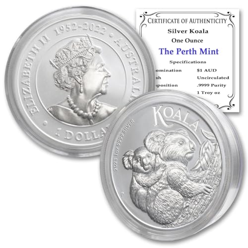 2023 P 1 oz Australian Silver Koala Coin (Brilliant Uncirculated in Capsule) and Certificate of Authenticity P Seller BU