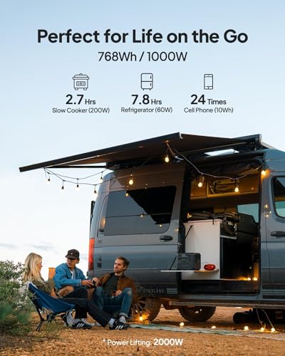 BLUETTI AC70 Solar Generator with Charger 1 (Ships Separately), 768Wh LFP Backup, 560W Alternator, DC-DC Charger for Portable Power Station, 2H Full Charge via Car, for Road Trips, Off-grid Use