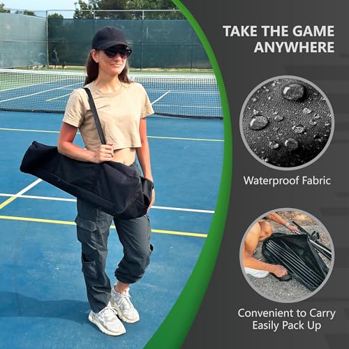 ZENY Portable Pickleball Net Set System with Metal Frame and 22FT Regulation Size Pickball Net with Carry Bag for Backyard, Driveways, Outdoor Game