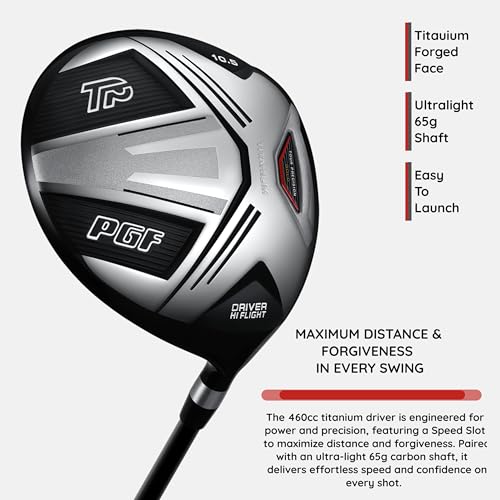 PGF Labs Men's Gold TP BG-77 Complete Golf Club Package Set [14-Pieces][Flex: Regular] [Hand: Right] [Length: Standard]