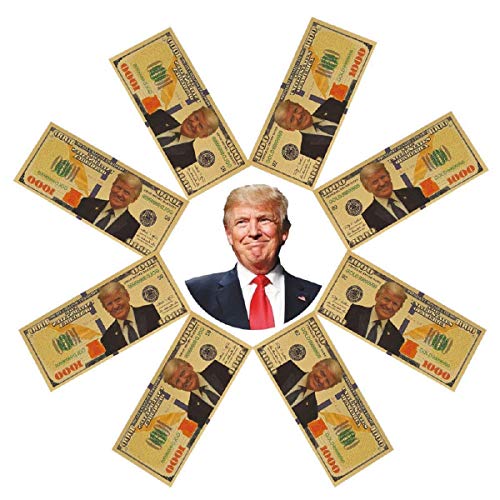 1000 Dollar 2025 USA President Bill Banknote, One Thousand 24k Gold Coated USA President Legacy Limited Edition Million Dollar Bill Great Gift for Currency Collectors and Republican (50)