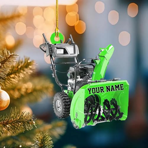 Personalized Snow Blower Keychain, Custom Plower Keychain, Gift for Winter Maintenance Workers, Snow Removal Equipment Keychains