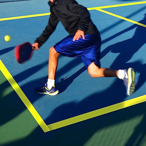 PLAYGOGYM Pickleball Court Line Tape, 328FT, 2in Wide, Outdoor Temporary Court Marking Kit (Yellow)