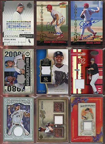 MLB Baseball Card Relic Game Used Jersey Autograph Hit Lot w/ 10 Relic Autograph or Jersey Cards Per Lot PERFECT PARTY FAVOR or GIFT