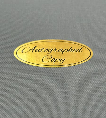 Autographed Copy Stickers,1x2 inch 500pcs Oval Gold Autographed Copy Stickers,Book Signing Sticker