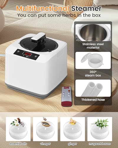 KASUE Portable Infrared Sauna, Steam Sauna Box with XL Steamer, 5-Layer Waterproof & Heat Insulation for Relaxation, Detoxification, Muscle Pain Relief Indoor & Outdoor(Obsidian Black)