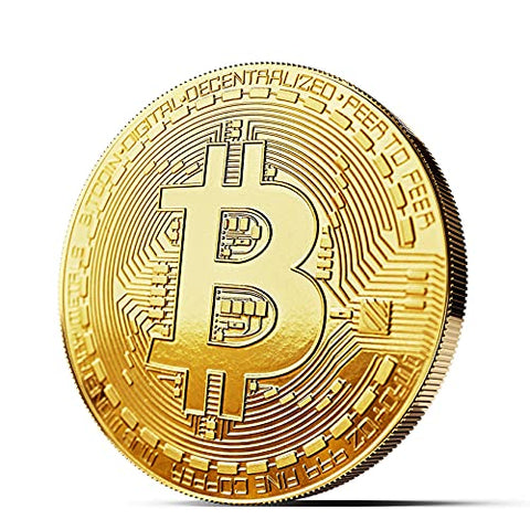 innoGadgets Physical Bitcoin Plated with 24-Carat Gold. A Real Collector‘s Item with Protective case