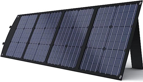 BALDR 120W Portable Solar Panel for Jackery/ECOFLOW/Flashfish/ROCKPALS Power Station Generator, Foldable Solar Cell Charger with USB Ports & PD Output for Camping, Off Grid Living. Black