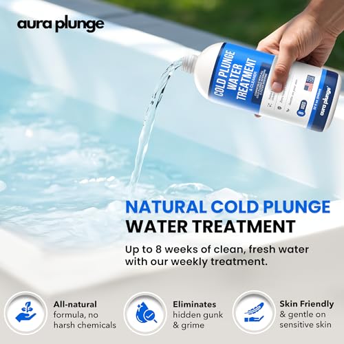 3in1 Natural Cold Plunge Water Treatment - HOCl Formula for Clean, Fresh Water - Cold Plunge Cleaner, Clarifier & Water Stabilizer for Ice Baths - No Harsh Chemicals - Made in USA (32 oz)
