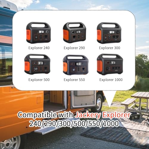 2 Pcs DC 8020 to DC 7909 Adapter, 90 Degree Solar Panel Connector Adapter Compatible with Bluetti EB3A/EB70/EB70S/AC180 & Jackery 240/290/300/500/550/1000 Portable Power Station Accessories