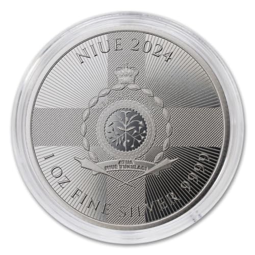 2024-1 oz Niue Silver Heraldic Series: English Lion Coin Brilliant Uncirculated (in Capsule) with Certificate of Authenticity $2 Seller BU
