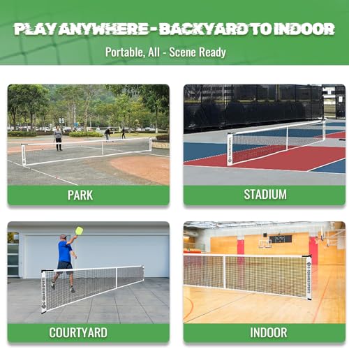 G-SQAURED Pickleball Replacement Net 22ft x 3ft - Indoor/Outdoor Use, Fits Most Free-Standing Pickle Ball Frames(Net Only)