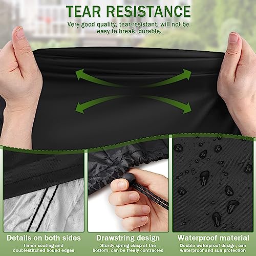 Lawn Mower Cover,Heavy Duty 420D Polyester Oxford Push Mower Cover,Waterproof,UV Protection Universal Fit Push Lawn Mower with Drawstring & Cover Storage Bag,Lawnmower Covers for Outdoor Waterproof