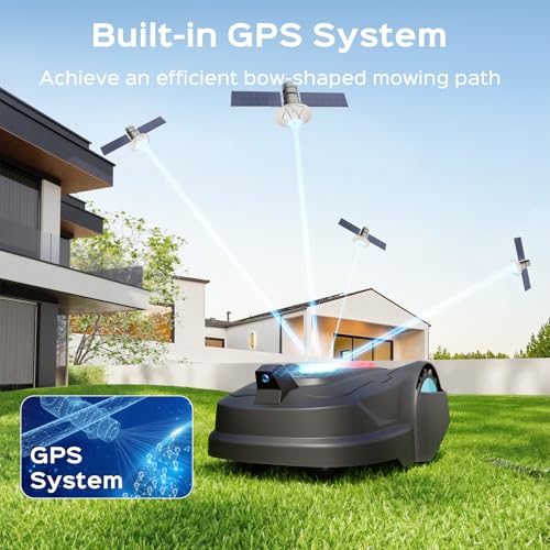 YARDCARE 2026 M800Plus GPS+3D Vision Cordless Robot Lawn Mower with Bow-Shaped Path Mowing, APP Control, Robotic Lawnmower with Obstacle Avoidance, Auto-Charging for Lawns up to 8611 sq.ft