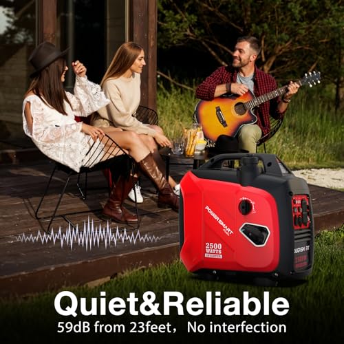 PowerSmart 2500-Watt Portable Inverter Generator with Quiet for Camping