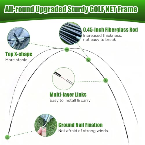 MFNMFN Golf Net with Practice Mat,Golf Hitting Aid Nets 10x7FT for Backyard Driving Chipping Training Swing,Gifts for Men Dad Him and Golfer