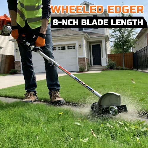 PROYAMA 26cc Weed Eater/Wacker Gas Powered, 2-Cycle Gas String Trimmer/Edger, 3 in 1 Brush Cutter with 17’’ Cutting Path, Grass Trimmer Light Weight