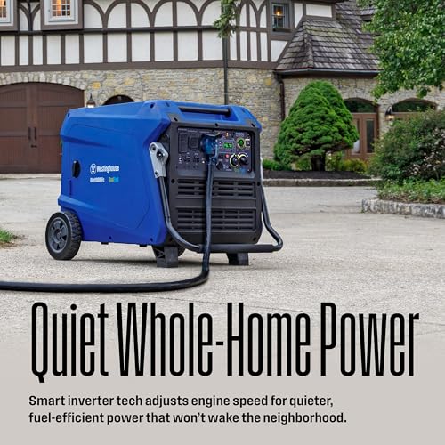 Westinghouse 11000 Peak Watt Dual Fuel Portable Inverter Generator, Remote Electric Start, Transfer Switch Ready, Gas and Propane Powered, Low THD - Safe for Electronics, Parallel Capable, CO Sensor