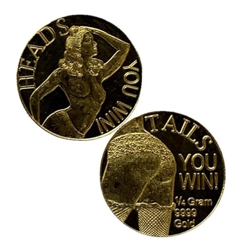 Monarch Precious Metals 1/4 Gram .9999 Fine Gold Round - Adult Novelty - Heads and Tails (Sealed in Capsule)