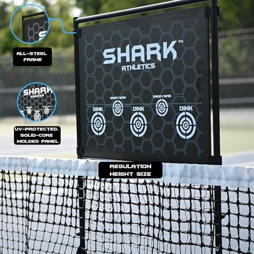 shark athletics Pickleball Practice Rebounder Backyard & Indoor - Portable Pickleball Rebounder - Premium Pickleball Practice Board - Pickleball Wall for Practice - Pickleball Backboard (Easy Setup)