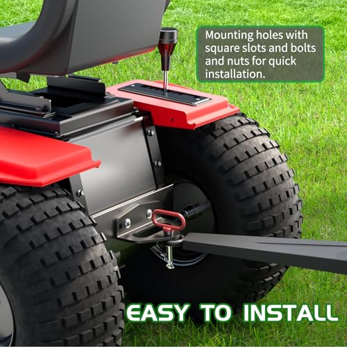 Zero Turn Mower Trailer Tow Hitch, Heavy Duty Steel Lawn Trailer Mount, Compatible with Many Models Lawn Mower, Tractor, Golf Cart, ATV Etc
