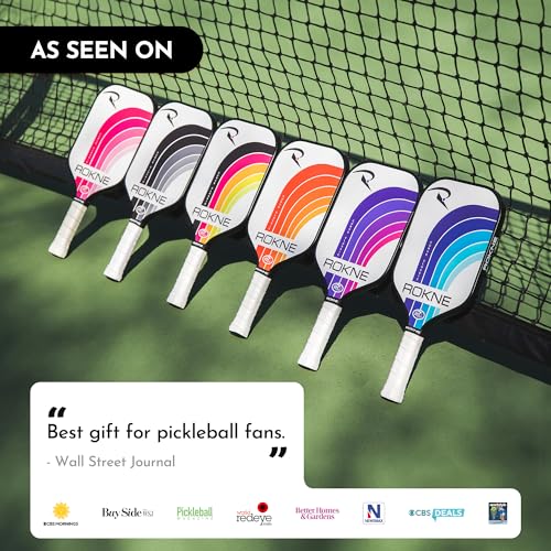 ROKNE Curve Classic Pickleball Paddle | USAPA Approved Fiberglass Pickleball Paddles | Elevate Your Game with Precision Engineering & Comfort | ProGrit Texture for Max Spin & Power | Paddle