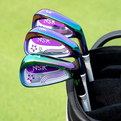 PGM Women's Golf Club Set NSR 12-Piece – Complete Right Handed Set with Lightweight Graphite Shafts, Forged Titanium Driver, Stand Bag – Ideal for Beginner & Intermediate Women Golfers